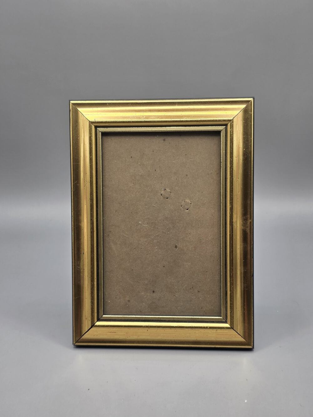 Vintage Shiny Gold Wood Picture Frame Traditional Tabletop Desk 5×7